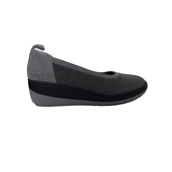 Vionic Jacey Knit Wedge Shoe Women’s Size 7 Gray Comfort Shoe Casual - Picture 1 of 7